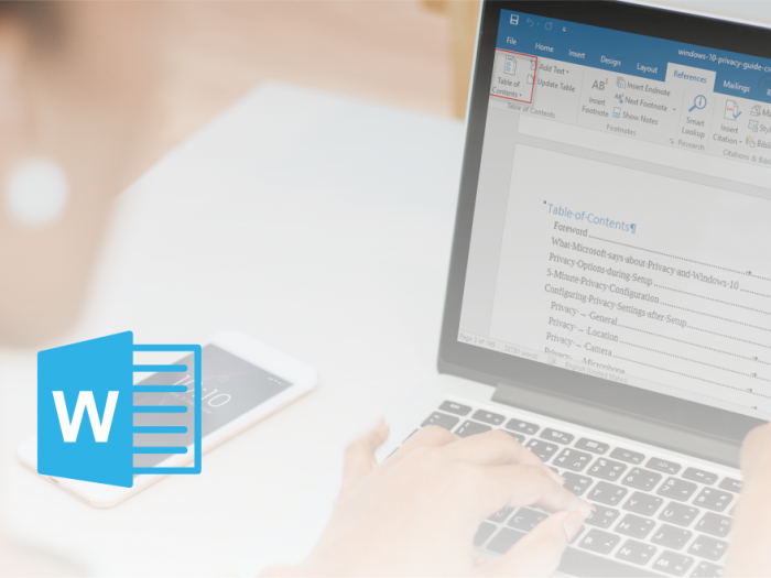 Microsoft Office Word - Izdelava kazala vsebine - članek